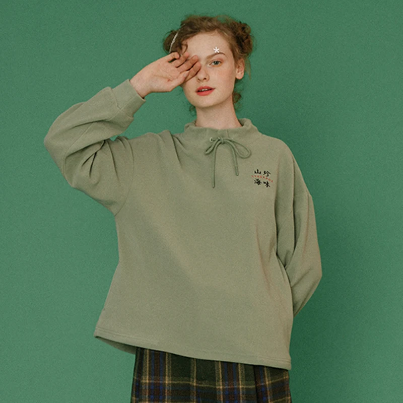New Design Casual Women Fleece Sweatshirt Lace Up Tie Collar Green Hoodies Long Sleeve Femme Thick Pullover Jumper Tops Pretty
New Design Casual Women Fleece Sweatshirt Lace Up Tie Collar Green Hoodies Long Sleeve Femme Thick Pullover Jumper Tops Pretty