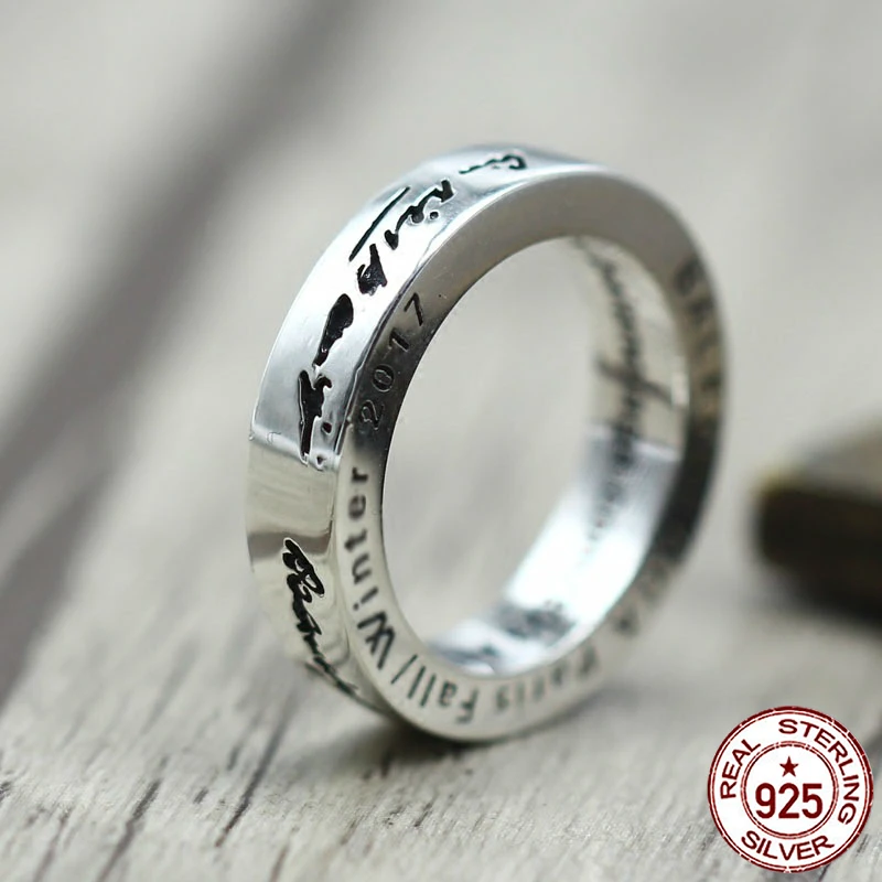 100% sterling silver ring personalized fashion jewelry punk retro style letters simple and elegant style 2018 new gift to send
100% sterling silver ring personalized fashion jewelry punk retro style letters simple and elegant style 2018 new gift to send