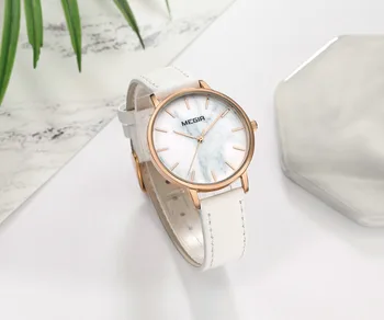 MEGIR Fashion Minimalist Women Watches Quartz Clock White Leather Strap Marble Simple Design Ladies Top Brand Luxury Wristwatch
MEGIR Fashion Minimalist Women Watches Quartz Clock White Leather Strap Marble Simple Design Ladies Top Brand Luxury Wristwatch
