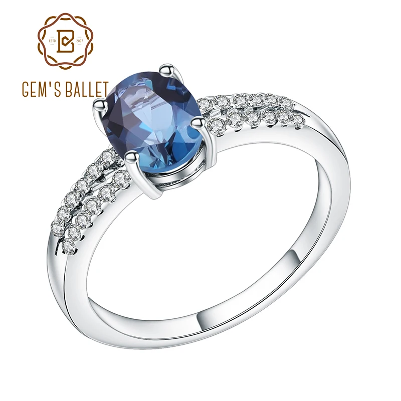 Gem's Ballet Halo 1.57Ct Natural London Blue Topaz Engagement Promise Ring 925 Sterling Silver Rings For Women Fine Jewelry
Gem's Ballet Halo 1.57Ct Natural London Blue Topaz Engagement Promise Ring 925 Sterling Silver Rings For Women Fine Jewelry