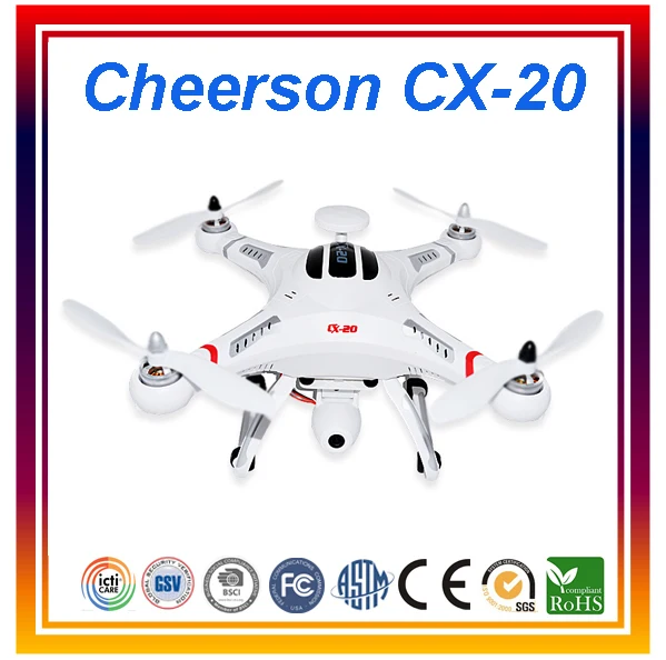 Original Cheerson CX-20 Professional Drones RC Quadcopter GPS Remote Control Helicopter RC Drone With Camera HD
Original Cheerson CX-20 Professional Drones RC Quadcopter GPS Remote Control Helicopter RC Drone With Camera HD