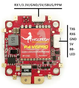 HGLRC F4 V6 PRO Flight Controller 600mW 5.8G 48CH Switchable FPV Transmitter W/ 5V 3A BEC PDB 2-6S FC & VTX Board
HGLRC F4 V6 PRO Flight Controller 600mW 5.8G 48CH Switchable FPV Transmitter W/ 5V 3A BEC PDB 2-6S FC & VTX Board