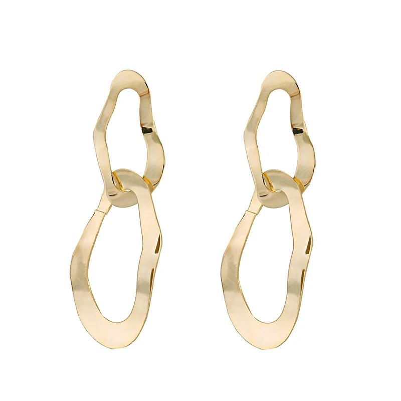 LWONG Gold Silver Color Double Waved Hoop Earrings Statement Minimalist Earrings Street Style Big Geometrical Earrings Gifts
LWONG Gold Silver Color Double Waved Hoop Earrings Statement Minimalist Earrings Street Style Big Geometrical Earrings Gifts
