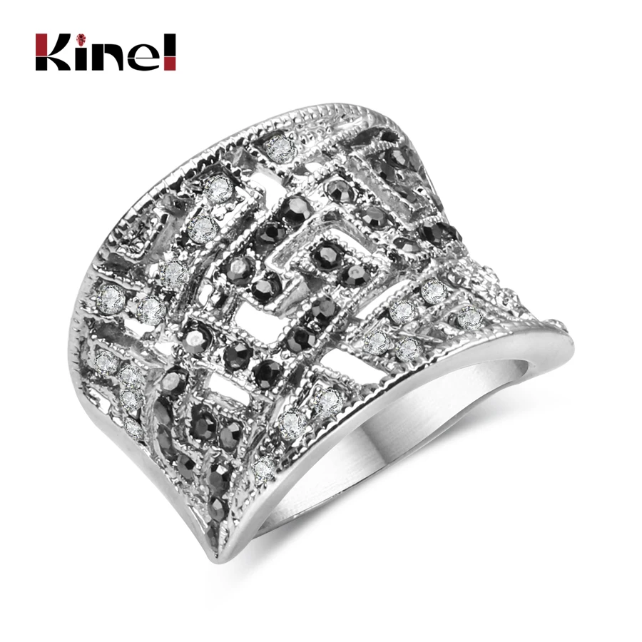 Kinel Vintage Jewelry Big Engagement Rings For Women Silver Plated Retro Look Austrian Crystal Ring
Kinel Vintage Jewelry Big Engagement Rings For Women Silver Plated Retro Look Austrian Crystal Ring