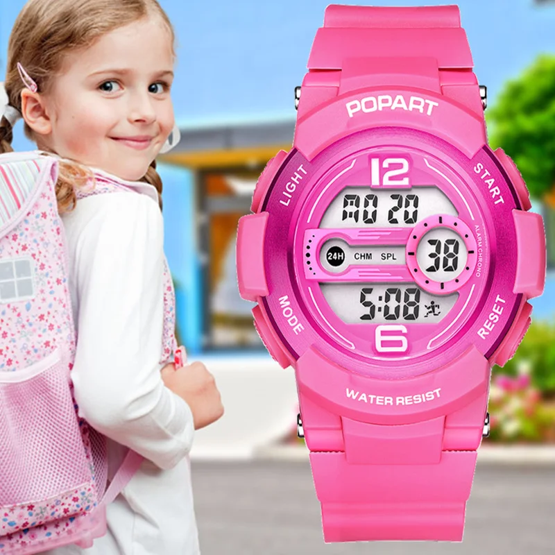 POPART Children Watches 7-Colored Back Light 50m Waterproof Girls Fashion Sport Child Clock LED Digital Watch For Kids Pink 2018
POPART Children Watches 7-Colored Back Light 50m Waterproof Girls Fashion Sport Child Clock LED Digital Watch For Kids Pink 2018