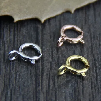2pcs/lot 100% 925 Sterling Silver Spring Clasps 5mm High Quality Round Necklace Bracelet Clasp Hooks DIY Jewelry Making Findings
2pcs/lot 100% 925 Sterling Silver Spring Clasps 5mm High Quality Round Necklace Bracelet Clasp Hooks DIY Jewelry Making Findings