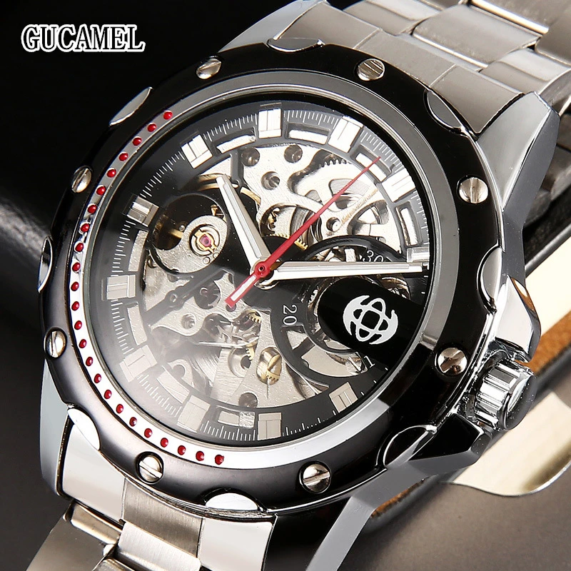 GUCAMEL Men Watch Skeleton Mechanical Luxury Fashion Brand Man Sport Watches Mens Automatic Watch Relogio Masculino
GUCAMEL Men Watch Skeleton Mechanical Luxury Fashion Brand Man Sport Watches Mens Automatic Watch Relogio Masculino