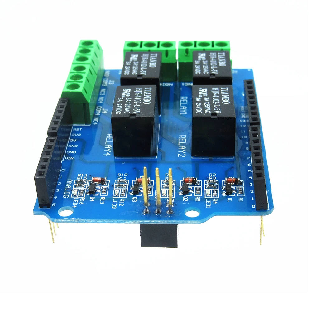 

4 Channel Control Board Useful Relay Module Equipment Outlet Stable Shield Electrical Circuit Supplies Multifunction For Arduino