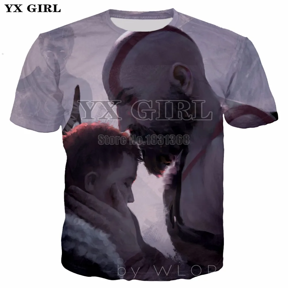 YX GIRL 2018 New Men/Women 3D Print Character T Shirt God Of War Kratos Tees Unisex Polyester O-Neck T-shirts Tops Dropshipping
YX GIRL 2018 New Men/Women 3D Print Character T Shirt God Of War Kratos Tees Unisex Polyester O-Neck T-shirts Tops Dropshipping