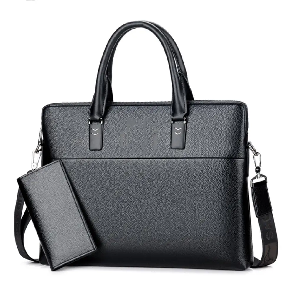 Business Men Handbag Briefcase Male Faux Leather Laptop Shoulder Bag with Wallet
Business Men Handbag Briefcase Male Faux Leather Laptop Shoulder Bag with Wallet