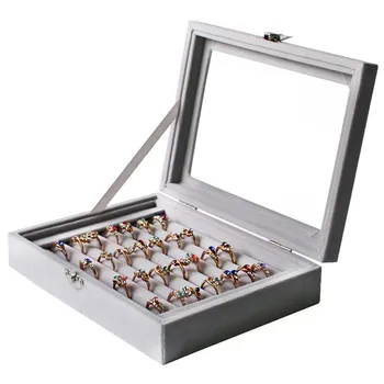 2018 Gray 8 Booths Velvet Carrying Case with Plastic Cover Jewelry Ring Display Box Tray Holder Storage Box Organizer Case
2018 Gray 8 Booths Velvet Carrying Case with Plastic Cover Jewelry Ring Display Box Tray Holder Storage Box Organizer Case