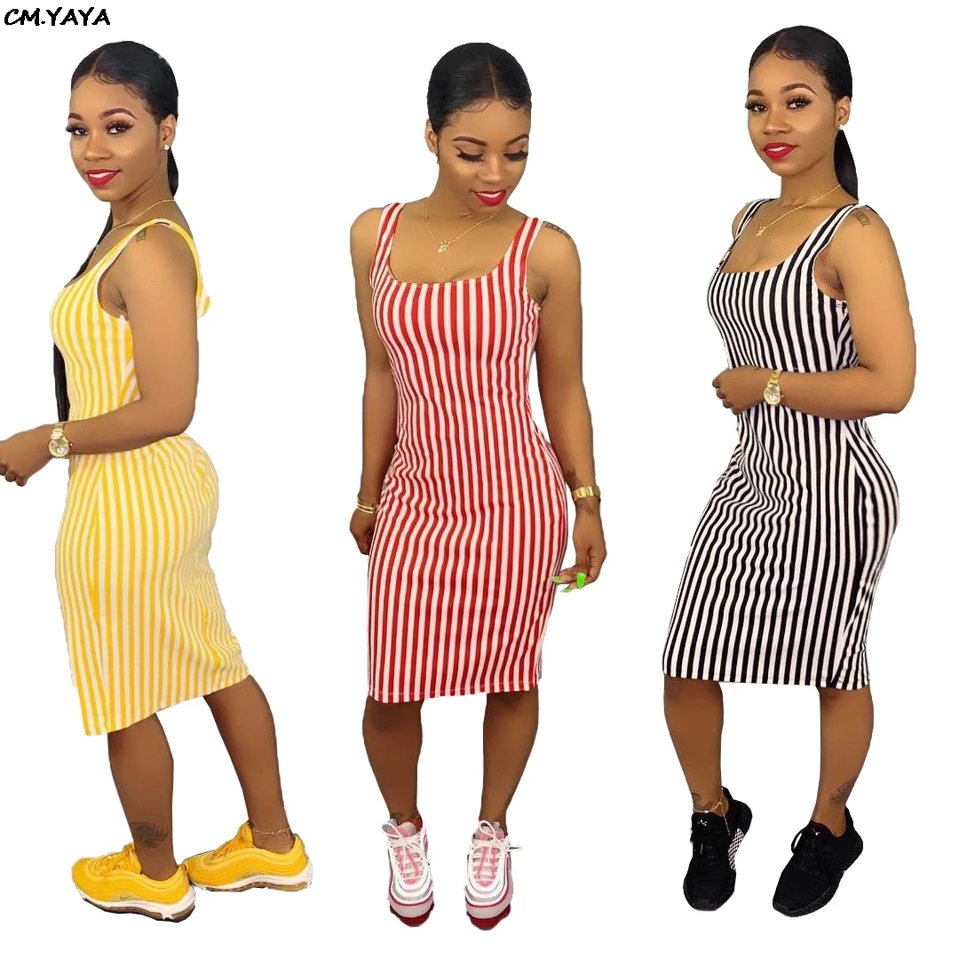 2019 new women summer striped print tank bodycon midi dress party club vintage knee length casual dresses vestidos outfit A8068
2019 new women summer striped print tank bodycon midi dress party club vintage knee length casual dresses vestidos outfit A8068