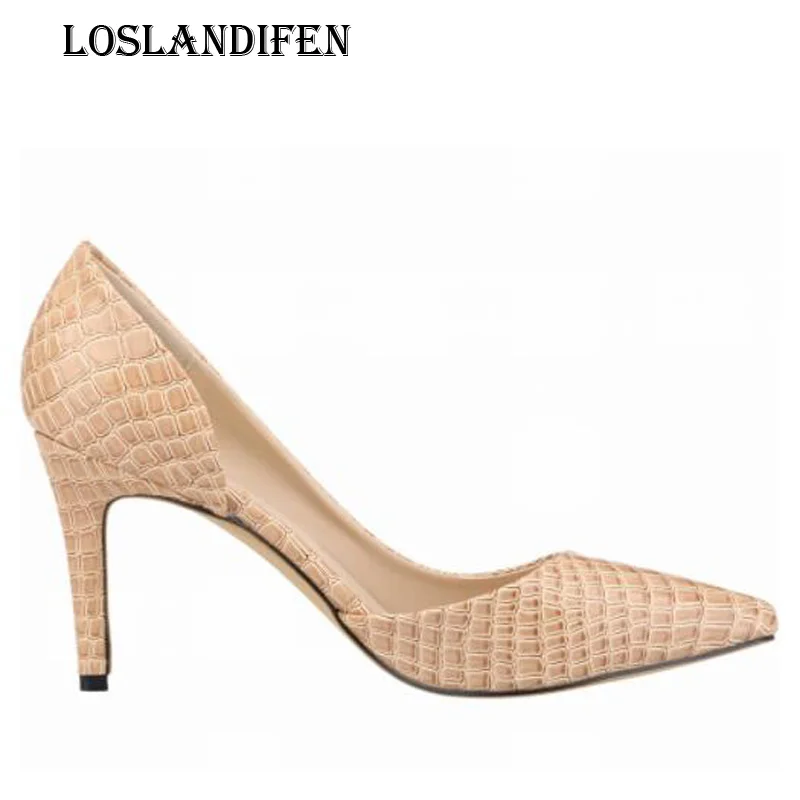 Loslandifen Ladies Crocodile Pattern Sexy Pointed Toe Office Pumps Big Size 35-42 Women Pu Leather Spring Party Stiletto Shoes
Loslandifen Ladies Crocodile Pattern Sexy Pointed Toe Office Pumps Big Size 35-42 Women Pu Leather Spring Party Stiletto Shoes