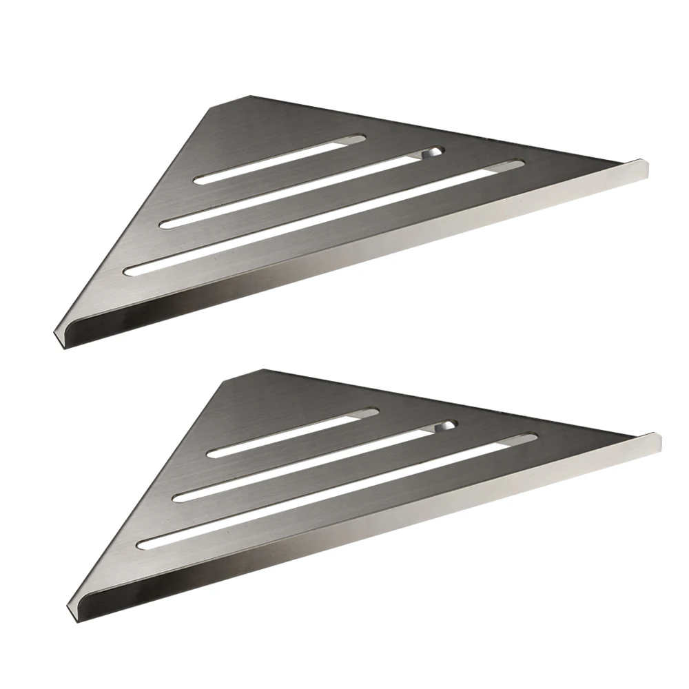 Bathroom shelves bath accessories wall-mounted carved triangle frame Stainless steel brushed tripod striped triangle shower rack
Bathroom shelves bath accessories wall-mounted carved triangle frame Stainless steel brushed tripod striped triangle shower rack