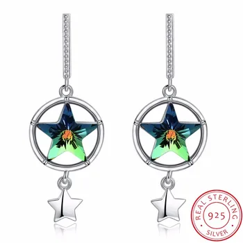 LEKANI 925 Sterling Silver Crystals from Swarovski Earrings Multicolor Star Drop Earring for Women Fine Jewelry Engagement Gifts
LEKANI 925 Sterling Silver Crystals from Swarovski Earrings Multicolor Star Drop Earring for Women Fine Jewelry Engagement Gifts