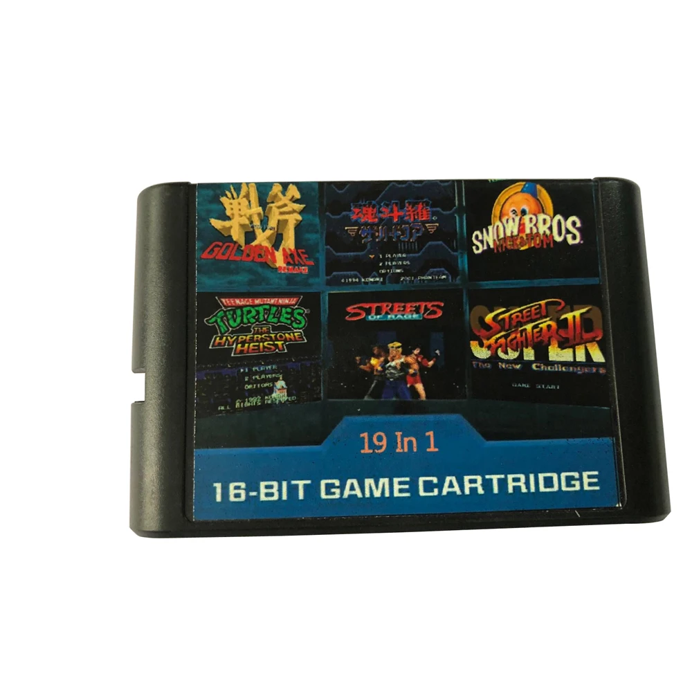 For Sega Mega Drive 19 in 1 19in1 Game cartridge shell gaming memory card adapter For Sega Genesis streets
For Sega Mega Drive 19 in 1 19in1 Game cartridge shell gaming memory card adapter For Sega Genesis streets