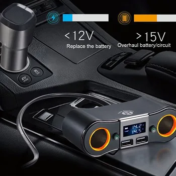 kongyide Car charger Multi Car 2 Way Cigarette Lighter Socket Extension Splitter USB Charger DC12V 24V for phones M26
kongyide Car charger Multi Car 2 Way Cigarette Lighter Socket Extension Splitter USB Charger DC12V 24V for phones M26
