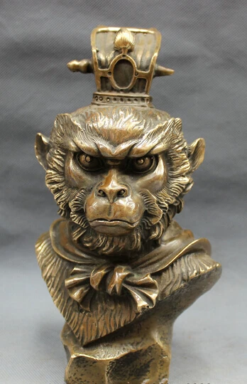 wholesale factory 9" Chinese Bronze Great Sage Equalling Heaven Sun WuKong Monkey King Head Statue
wholesale factory 9" Chinese Bronze Great Sage Equalling Heaven Sun WuKong Monkey King Head Statue