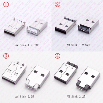 10PCS USB 2.0 A Type Male Plug Socket USB 2.0 Connector DIY USB 2.0 Jack 180 Degree AM Sink 1.2 SMT/AM Sink 2.25
10PCS USB 2.0 A Type Male Plug Socket USB 2.0 Connector DIY USB 2.0 Jack 180 Degree AM Sink 1.2 SMT/AM Sink 2.25