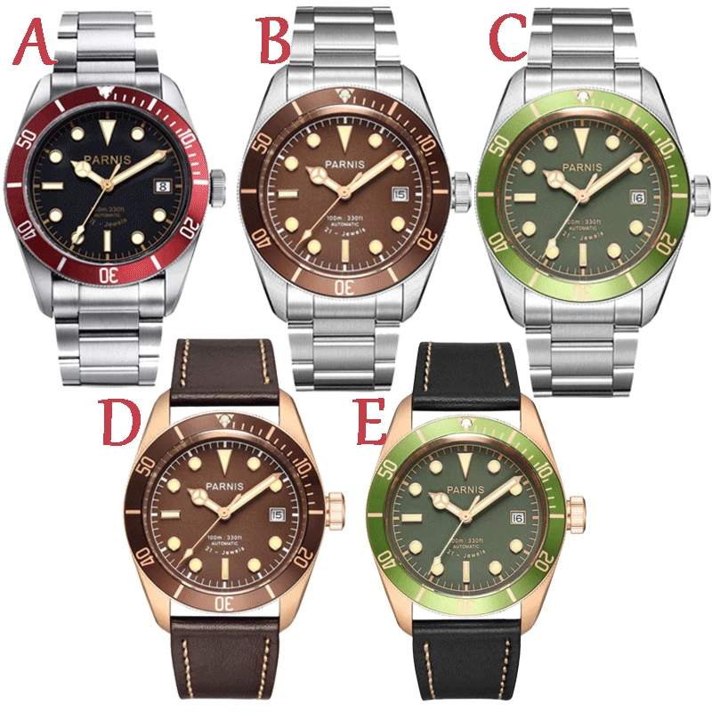 Luxury Brand Men's Watch Parnis 41mm black dial super luminous 8215 Automatic Mechanical mens Watches Wrist Watch
Luxury Brand Men's Watch Parnis 41mm black dial super luminous 8215 Automatic Mechanical mens Watches Wrist Watch