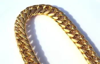 MENS WOMEN'S 24K SOLID GOLD GF FINISH THICK MIAMI CUBAN LINK NECKLACE CHAIN Unconditional Lifetime Replacement Guarantee
MENS WOMEN'S 24K SOLID GOLD GF FINISH THICK MIAMI CUBAN LINK NECKLACE CHAIN Unconditional Lifetime Replacement Guarantee
