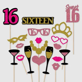 Sweet 16 Sixteenth Birthday glitter photo Booth Props Kit Set Wedding bridal shower Bachelorette birthday Hen Party masks
Sweet 16 Sixteenth Birthday glitter photo Booth Props Kit Set Wedding bridal shower Bachelorette birthday Hen Party masks