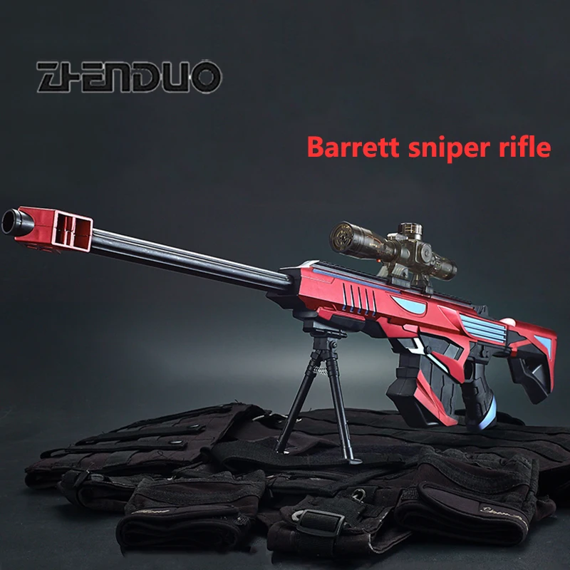 Zhenduo toy Water gel ball gun Soft bullets Toy Gun Barrett Sniper Submachine For Boy Outdoor Hobby Free