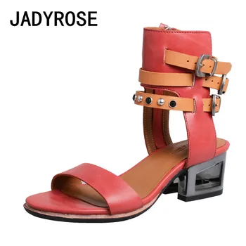 Vintage Red Leather Women Sandals Gladiator Strappy Low Heels Casual Summer Shoes Fashion Studded Ladies Sandalias Femme Shoes
Vintage Red Leather Women Sandals Gladiator Strappy Low Heels Casual Summer Shoes Fashion Studded Ladies Sandalias Femme Shoes