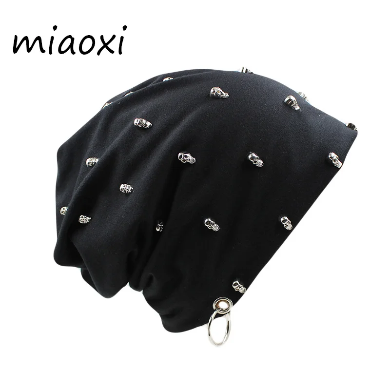 

miaoxi New Fashion Men Women Unisex Casual Hat With Skull Hoop Brand Caps Winter Warm Beanies Thick Adult Hip Hop Bonnet Hats