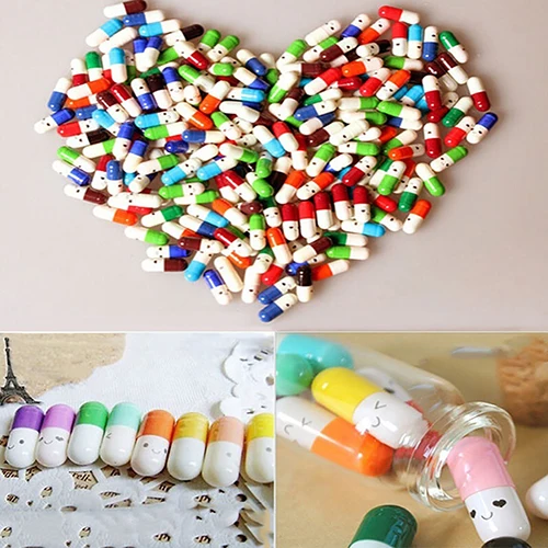 50 Pcs Mini Capsule Bottle Cute Love Friendship Message Pill Shape Wishing Bottle
50 Pcs Mini Capsule Bottle Cute Love Friendship Message Pill Shape Wishing Bottle