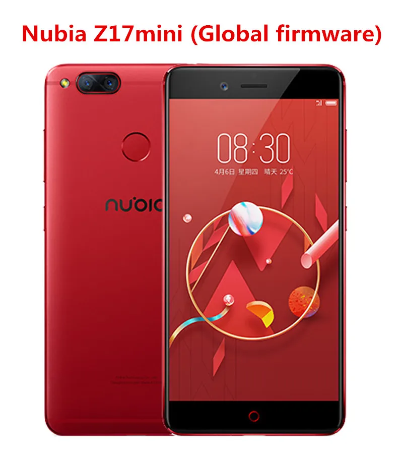 

Original Nubia Z17 Mini 4GB RAM 64GB ROM Dual Back Camera Mobile Phone Snapdragon 652 Octa Core 5.2Inch Fingerprint 1080P FHD