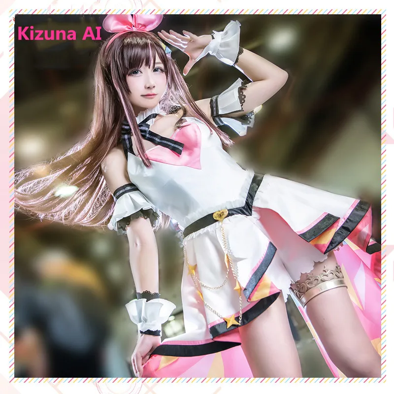 Anime! YouTube A.I.Channel Kizuna AI Birthday Cake Lovely Lolita Dress Gorgeous Sexy Uniform Cosplay Costume Free Shipping
Anime! YouTube A.I.Channel Kizuna AI Birthday Cake Lovely Lolita Dress Gorgeous Sexy Uniform Cosplay Costume Free Shipping