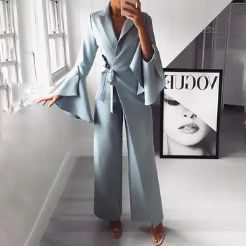2018 2019 Spring New Irregular Flared Sleeve Long Jumpsuits Lace Up Formal Knot Side Wide Leg Jumpsuit
2018 2019 Spring New Irregular Flared Sleeve Long Jumpsuits Lace Up Formal Knot Side Wide Leg Jumpsuit