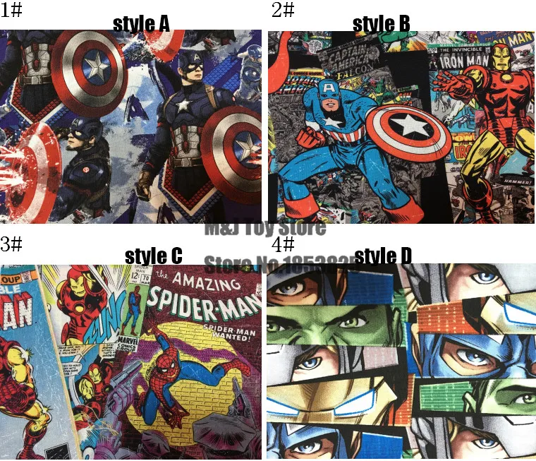 100*110cm zombie the Avengers Hulk, Spiderman, Child boy Cotton Sewing Fabric DIY Handmade Material Hometextile
100*110cm zombie the Avengers Hulk, Spiderman, Child boy Cotton Sewing Fabric DIY Handmade Material Hometextile