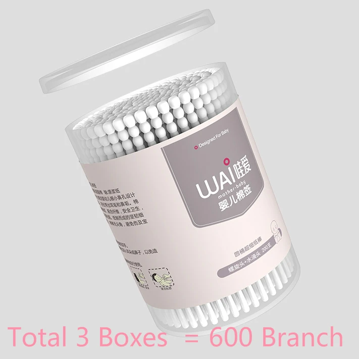Double Head Design Swabs Baby Cotton Swabs for Infants and Young Children 600 Branch
Double Head Design Swabs Baby Cotton Swabs for Infants and Young Children 600 Branch