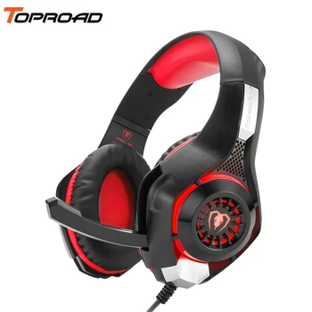 

TOPROAD Gaming Headphone with Mic Led Light 3.5mm Wired Headset Earphones casque audifono for PS4 PSP PC Tablet Laptop Cellphone