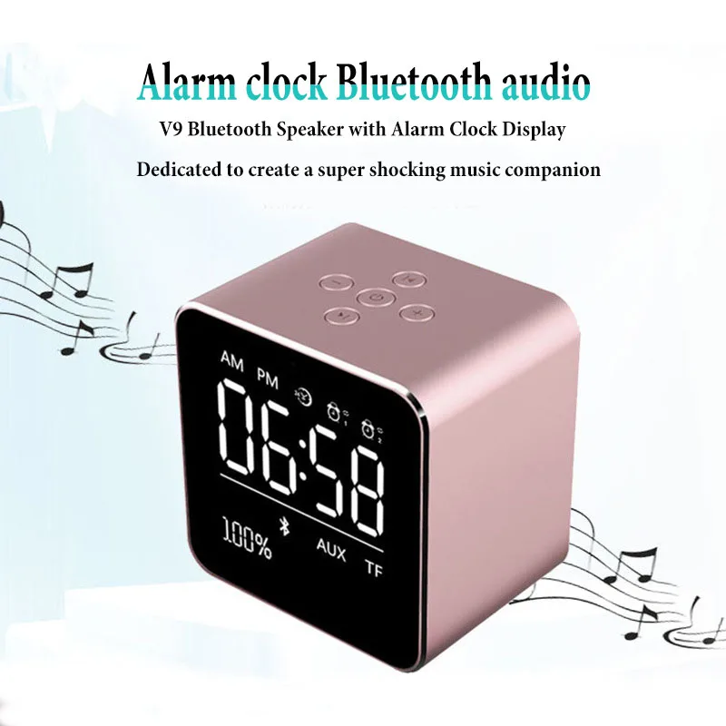 Mini Wireless Bluetooth Speaker Mirror Display Dual Alarm Clock Subwoofer Bluetooth Support AUX TF Crad Speaker for Cell Phone
Mini Wireless Bluetooth Speaker Mirror Display Dual Alarm Clock Subwoofer Bluetooth Support AUX TF Crad Speaker for Cell Phone