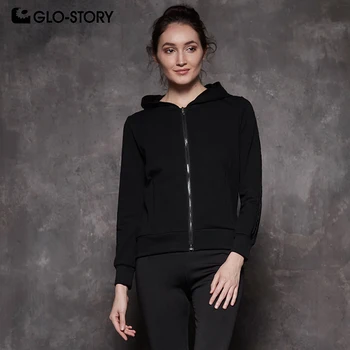 GLO-STORY 2018 Autumn Lady's Casual Zip-Up Sweatshirts Hoodies Sequin Sleeve Women's Knitted Coat Tops WPU-7488
GLO-STORY 2018 Autumn Lady's Casual Zip-Up Sweatshirts Hoodies Sequin Sleeve Women's Knitted Coat Tops WPU-7488