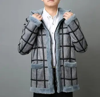 Soft Leanther Coat Men Fur Splice plaid lapel Warm Coats Genuine Leather Jackets Sheepskin Mens Male Winter Thick Outerwear
Soft Leanther Coat Men Fur Splice plaid lapel Warm Coats Genuine Leather Jackets Sheepskin Mens Male Winter Thick Outerwear