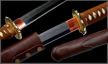 Handmade Japanese Military Sword 98 Type Saber Katana Clay Tempered Folded Steel Blade Oxhide Sheath
Handmade Japanese Military Sword 98 Type Saber Katana Clay Tempered Folded Steel Blade Oxhide Sheath