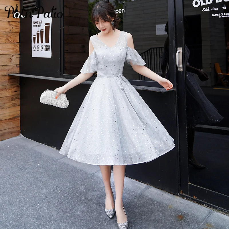 Silver Gray Shiny Sequined Short Homecoming Dresses 2019 Summer Ruffles Sleeves Sexy Graduation Party Dress
Silver Gray Shiny Sequined Short Homecoming Dresses 2019 Summer Ruffles Sleeves Sexy Graduation Party Dress