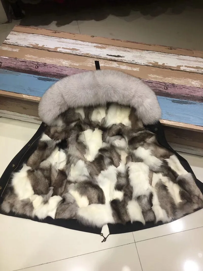 warm thickening winter fur collar child coat child (4)