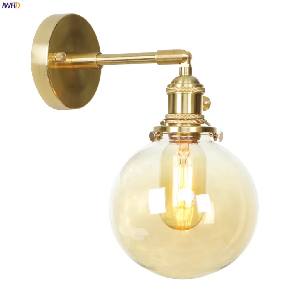 IWHD Nordic Glass Ball Copper Wall Lamp Bedroom Bathroom Mirror Switch Edison Retro LED Wall Light Sconce Edison Applique Murale
IWHD Nordic Glass Ball Copper Wall Lamp Bedroom Bathroom Mirror Switch Edison Retro LED Wall Light Sconce Edison Applique Murale