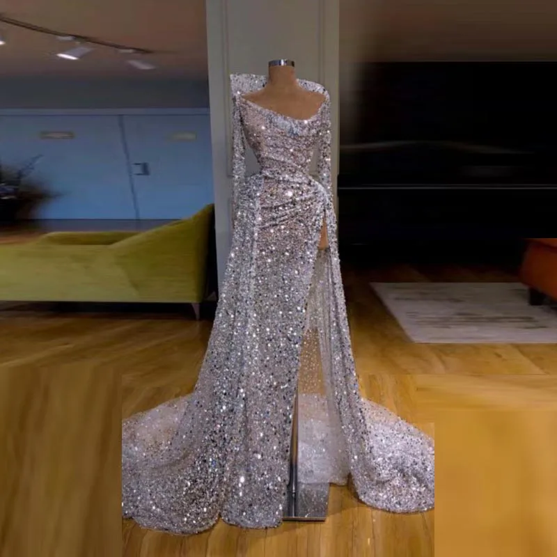 Elegant Evening Dresses Sequins Arabic Evening Gowns robe de soiree Long Formal Party Dress Full Sleeves vestido longo abiye
Elegant Evening Dresses Sequins Arabic Evening Gowns robe de soiree Long Formal Party Dress Full Sleeves vestido longo abiye