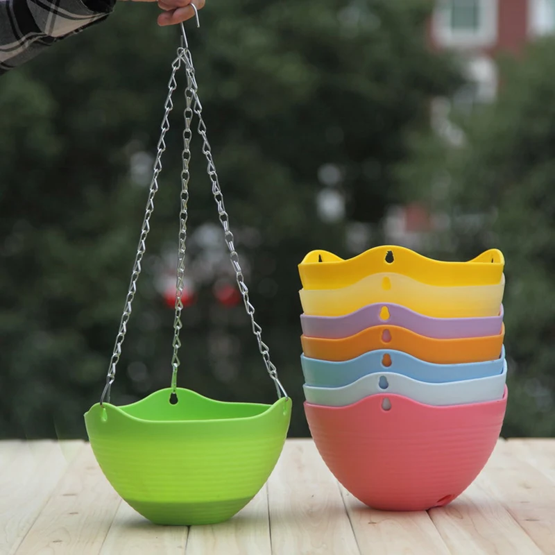 Flexible Chain Plastic Planter Basket Hanging Flower Pot for Garden Home Decor Hanging pot + hanging chain + plug + water Fence
Flexible Chain Plastic Planter Basket Hanging Flower Pot for Garden Home Decor Hanging pot + hanging chain + plug + water Fence