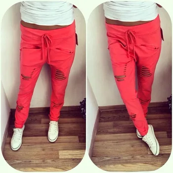 2016 High Elastic Fashion Cotton Womens Black High Waist Torn Jeans Ripped Hole Knee Skinny Pencil Pants Slim Capris For Women
2016 High Elastic Fashion Cotton Womens Black High Waist Torn Jeans Ripped Hole Knee Skinny Pencil Pants Slim Capris For Women