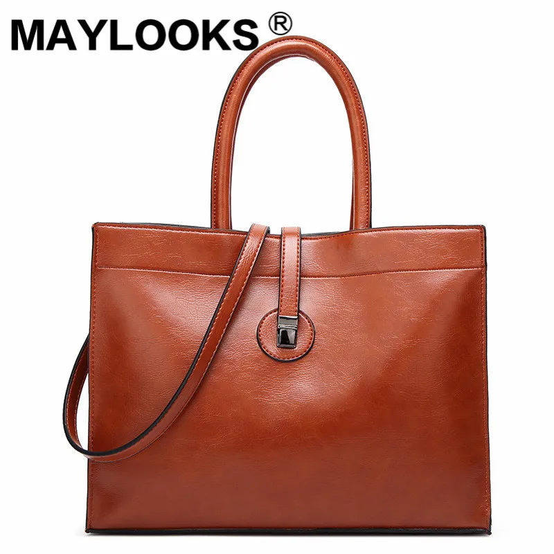 2019 new wave women's handbag fashion tote bag oil wax shoulder shoulder bag M-AS723
2019 new wave women's handbag fashion tote bag oil wax shoulder shoulder bag M-AS723