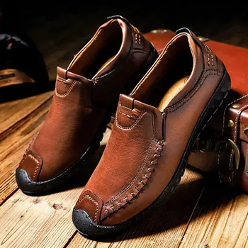 New Retro & Fashion Men'S Casual Leather Shoes Korean Version Trend Low-Top Convenient Slip-On Hard-Wearing Business Shoes Male
New Retro & Fashion Men'S Casual Leather Shoes Korean Version Trend Low-Top Convenient Slip-On Hard-Wearing Business Shoes Male