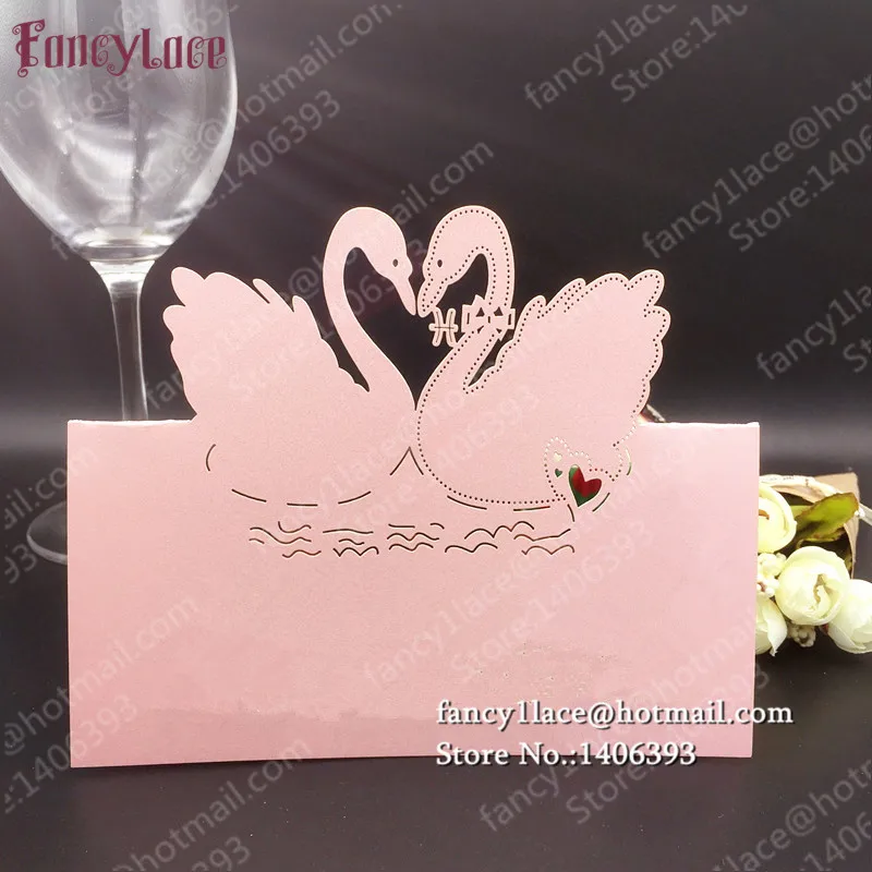 50PCS New Design Swan Wedding Table Card Seat Card, High Quality Laser Cut Lace Invitation Card Paper Craft Wedding Party Favors
50PCS New Design Swan Wedding Table Card Seat Card, High Quality Laser Cut Lace Invitation Card Paper Craft Wedding Party Favors