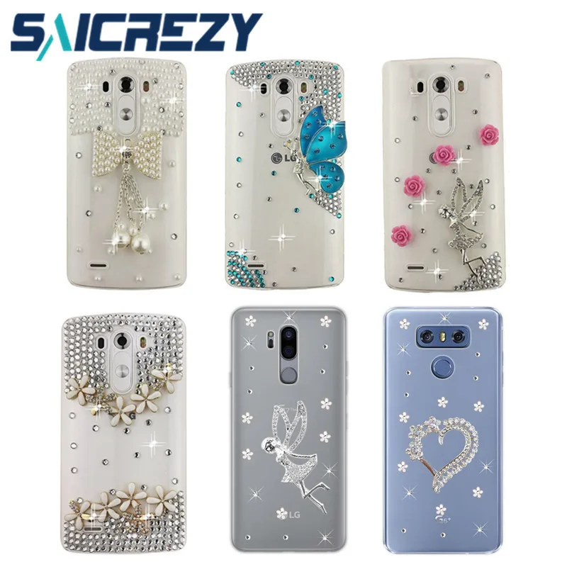 

Rhinestone case Clear cover For LG G5 G6 G7 Q60 X Power 2 V40 G8 ThinQ G8S V30 V20 G4 K40 K50 K7 K8 K10 K20 Stylo 5 4 3 2 phone